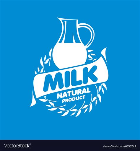 Milk Logo Royalty Free Vector Image Vectorstock