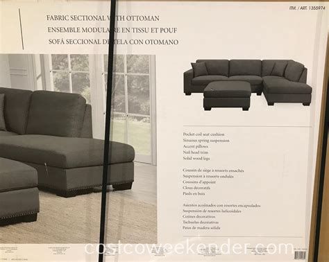 Costco thomasville 6 pc modular fabric sectional 999 99. Thomasville Fabric Sectional with Ottoman | Costco Weekender