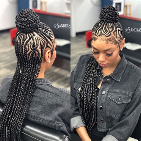 35 natural hairstyles braids | braided hairstyles for natural hair. Cornrows...front & back view of a stylish and #slayed ...