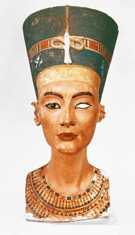 Bust Of Queen Nefertiti Front View Fro Anonymous As Art Print Or
