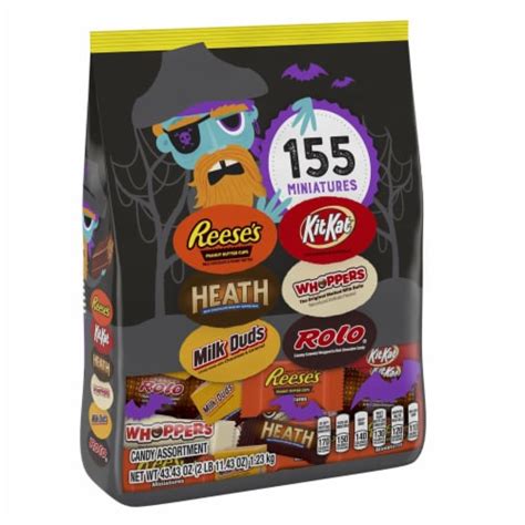 Hershey Miniatures Chocolate Assortment Candy Halloween Bulk Variety Bag 155 Pieces 4343 Oz
