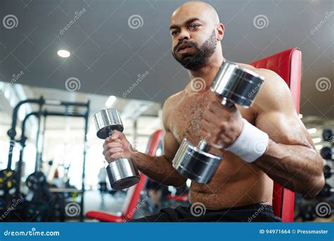 Sweating Stock Photo Image Of Shirtless Strength Training 94971664