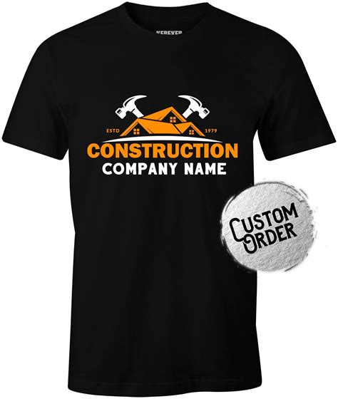 Custom Construction Company T Shirts Carpenter Shirts Etsy