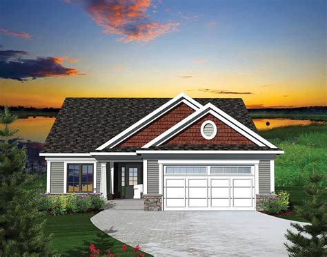 This house plan is typically informal, warm and inviting and is characterized by a hand made look rather than work done by machines. Plan 89812AH: Simple 2 Bedroom Craftsman Cottage | Ranch ...