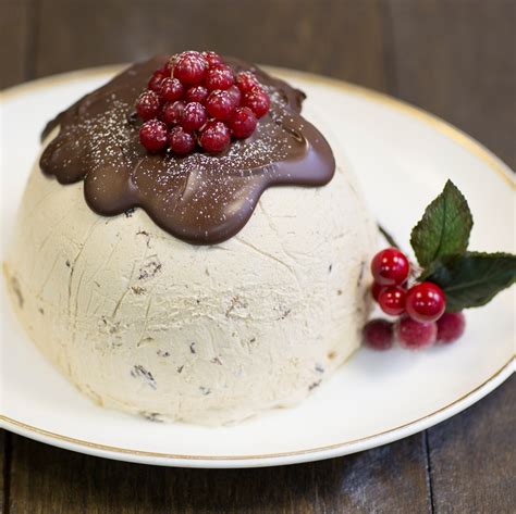 Choose from rich dark chocolate, strawberry or a simple vanilla. Decadent ice-cream Christmas pudding - Rising Sun Chatsworth