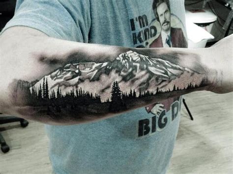Black And White Mountain Tattoo Tattooquotes Mountain Tattoo