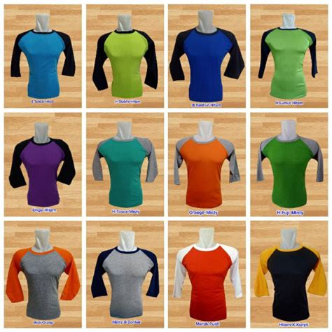 Jual Kaos Polos Raglan Pria Wanita Baju Reglan Murah Kaos Polos Seragaman Shopee Indonesia