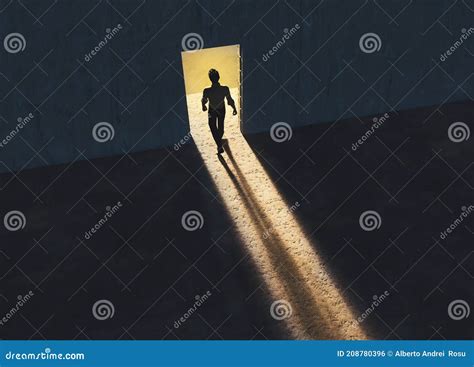 Pathway success door stock photo. Image of indoors, exit - 208780396