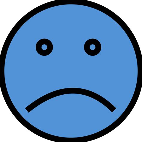Sad Face Blue Two Png Svg Clip Art For Web Download