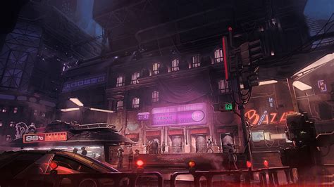 Artstation Blade Runner Concept Art City Street Scene