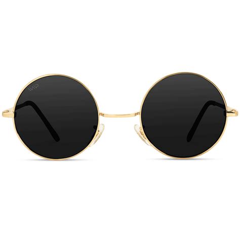 Wearme Pro New Retro Vintage Lennon Inspired Round Metal Frame Small Circle Sunglasses