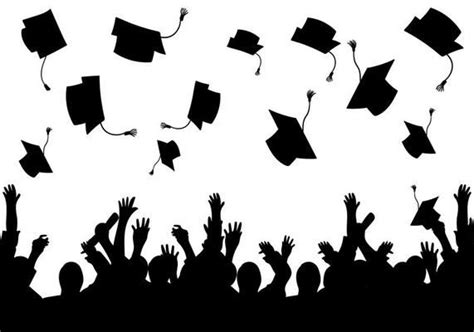 Graduation Background Vector Silhouette Graduation Backgrounds