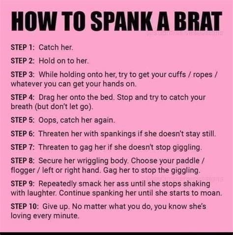 How To Spank A Brat Step Catch Her Step Hold On To Her Step While Holding Onto Her