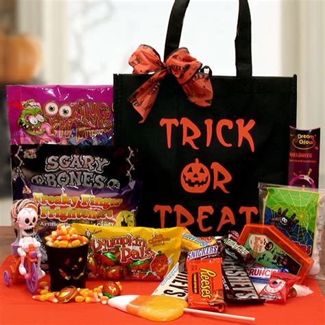 Trick Or Treat Halloween Tote Filled With Candy Halloween Ts