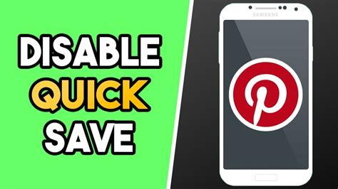 How To Disable Pinterest Quick Save Youtube
