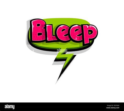 Lettering Bleep Beep Comic Text Logo Sound Effects Vector Bubble