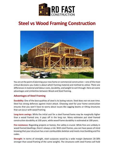 Ppt Steel Vs Wood Framing Construction Powerpoint Presentation Free
