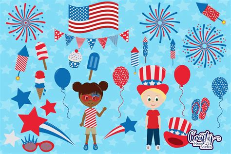 July 4th Clipart Independence Day Clip Art Fourth Of July By Crafty