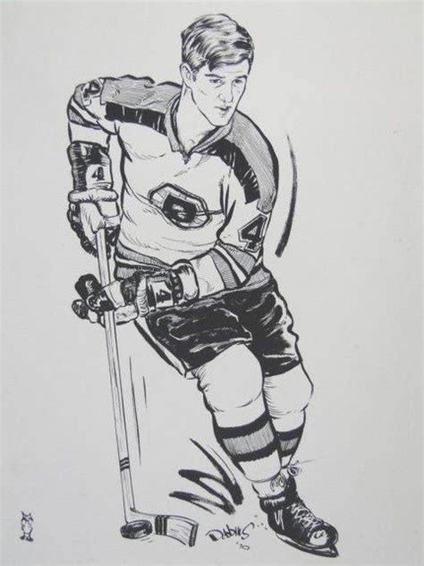 Cartoonist Jim Dobbins 1970 Boston Bruins Bobby Orr 4 Hockey Player