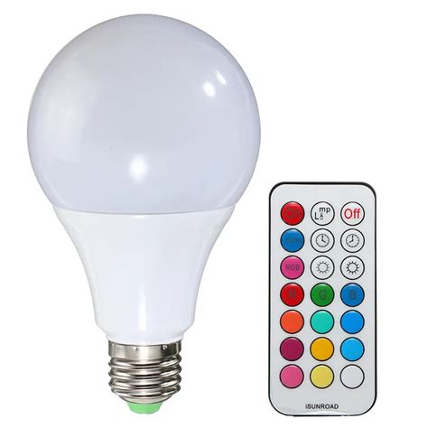 Rgb Led Light Bulb Lamp E27b22 Dimmable 10w Ac85 265v Wireless