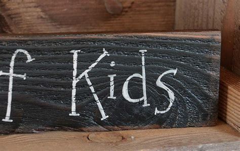 Beware Of Kids Wood Sign By Our Backyard Studio Of Mill Creek Wa