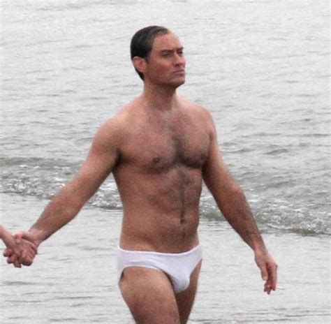 Jude Law Films The New Pope On The Beach In A White Speedo