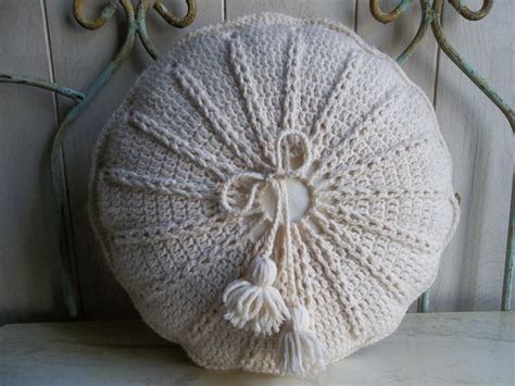 round-pillow-vintage-hand-crocheted-pillow-crocheted-round-etsy-round-pillow,-crochet