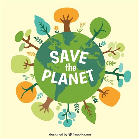 Salvar El Planeta Vector Gratis