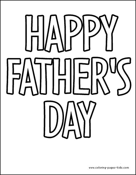 There are so many more father's day cards and printables you can find here. Father's Day color page - Coloring pages for kids ...