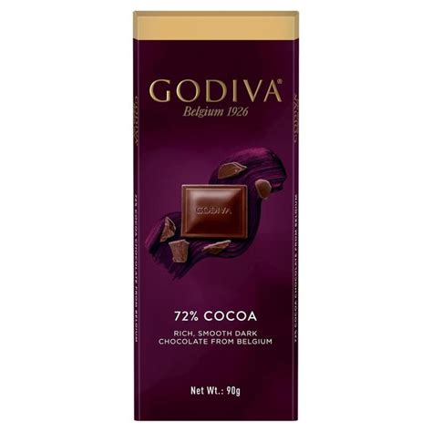 Godiva Pure Dark Chocolate 72 Cocoa Bar Ocado