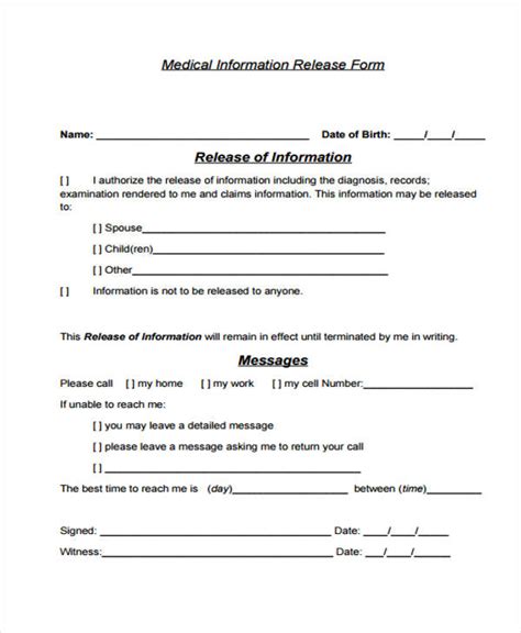 Free 23 Patient Release Forms In Pdf Ms Word
