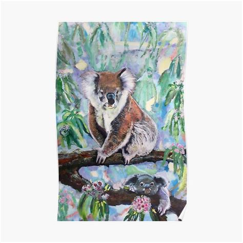 Koalas Poster For Sale By Judysens Redbubble