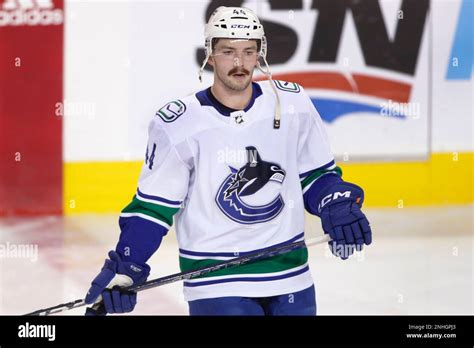 Nhl Profile Photo On Vancouver Canucks Player Kyle Burroughs At A Game