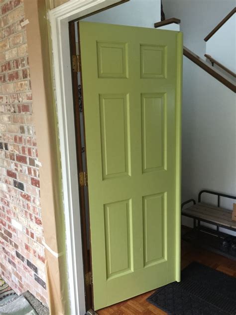 Left Front Double Door Painted With Sherwin Williams Cool Avocado