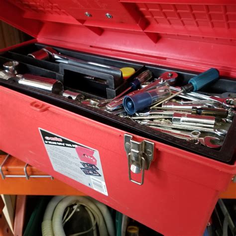 Red Contico Tool Box W Contents