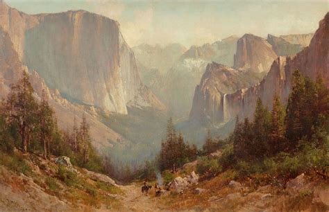 Thomas Hill American 1829 1908 Yosemite Oil On Canvas Southwest