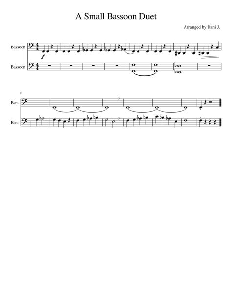 Bassoon Sheet Music Free Printable Printable Templates