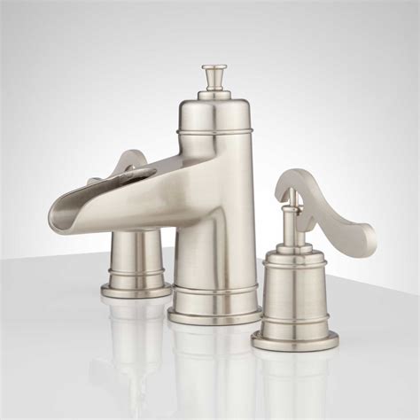 This bathroom faucet is committed to supporting water conservation around the globe and has been recognized as watersense manufacturer partner of the year in 2011 and 2013. Melton Widespread Waterfall Bathroom Faucet - Bathroom