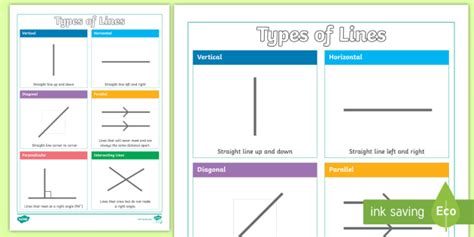 Types Of Lines In Math Display Poster Twinkl
