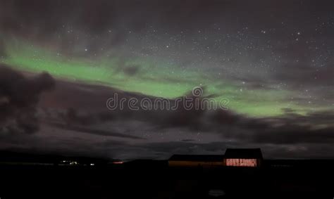Northern Lights Over Iceland Stock Photo Image Of Green Nature