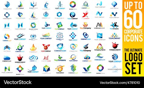 Business Corporate Logo Set Royalty Free Vector Image