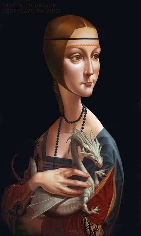 Lady With Dragon By Loopydave On Deviantart Art Parody Funny Art Art