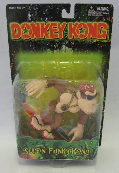 Donkey Kong Action Figure Surfin Funky Kong New Nintendo Press
