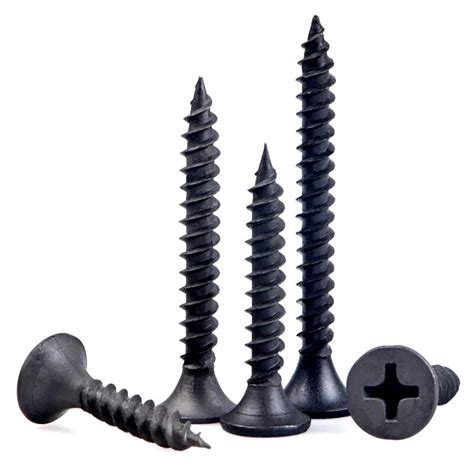 25mm Black Phosphated Self Tapping Drywall Screws Fine Thread With