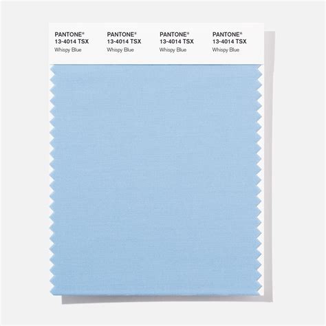 Pantone 13 4014 Tsx Whispy Bluer Polyester Swatch Card Design Info