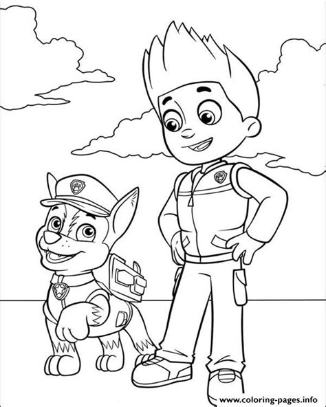Chase Paw Patrol Coloring Pages at GetColorings.com | Free printable colorings pages to print