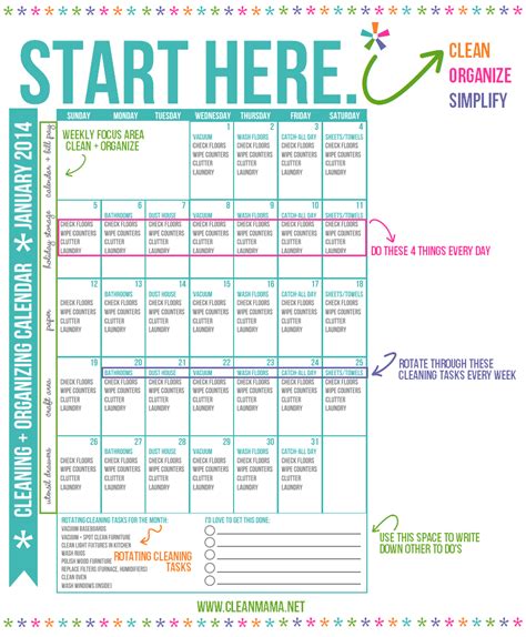 How to use google calendar to. Clean, Organize, Simplify 2014 Printable - Printables 4 Mom