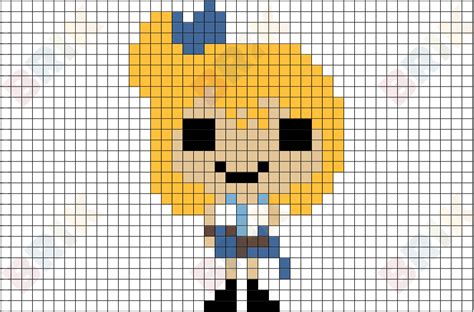 Lucy Heartfilia Pixel Art Brik