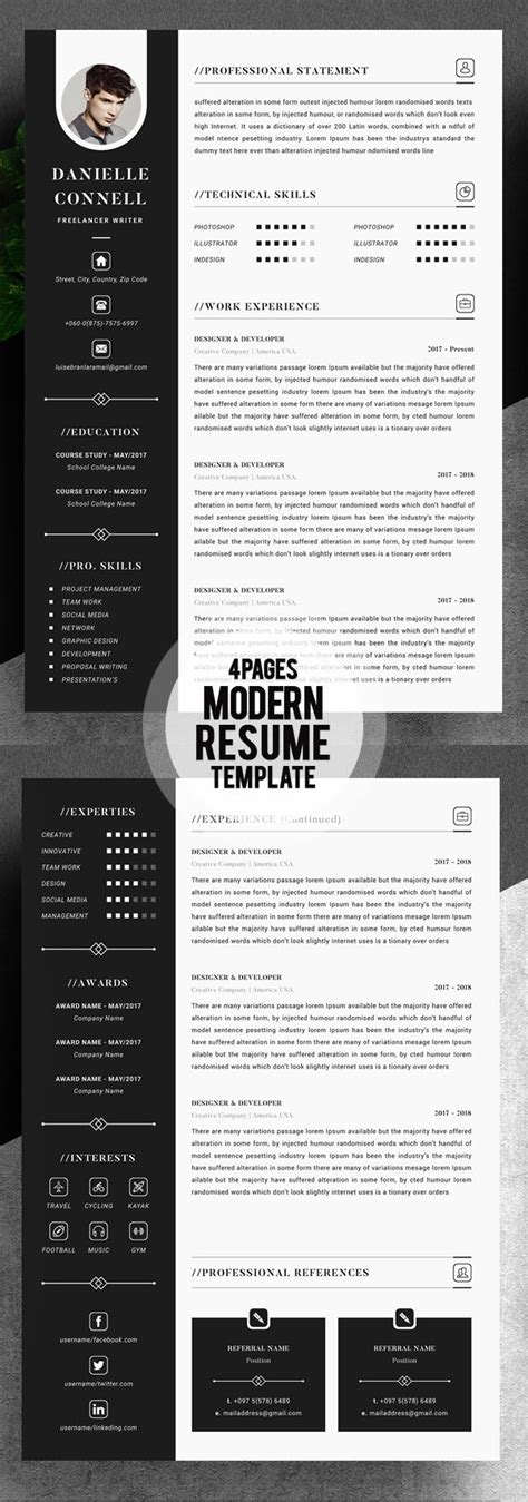 International curriculum vitae (cv) example with introductory profile section, skills section, an extensive employment record, and tips for how to write. Fresh Simple, Clean Resume Templates and Cover Letter ...