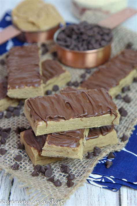 No Bake Peanut Butter Protein Bars Recipe Running In A Skirt